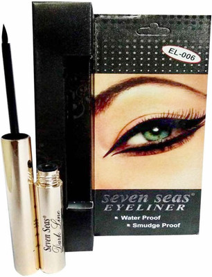 

seven Seas lady Liquid Eye liner black makeup fashion combo Pack of 1 5 g(black)