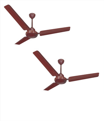 

LONGWAY Amaze Brwon 3 Blade Ceiling Fan(Red, Balck, Pack of 2), Brown