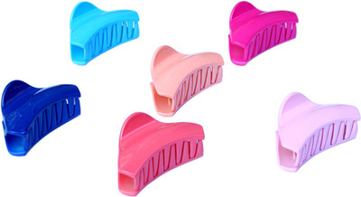 

Sringhar Hair claws clutches pack of 6 pcs in different color Hair Claw(Pink, Blue, Beige, Multicolor)