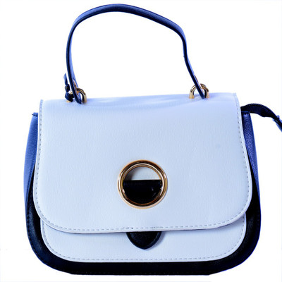 

MISS CUTE Hand-held Bag(White, Blue), Blue;white