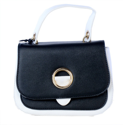 

MISS CUTE Hand-held Bag(White, Black), Black;white