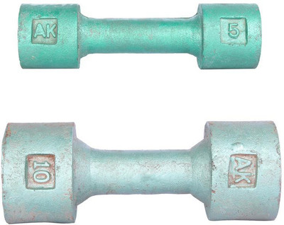 

Royal 5 Kg 1 Pc Casting Dumbell with 10 Kg 1 Pc Casting Dumbell Fixed Weight Dumbbell(15 Kg), Colored