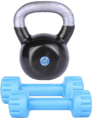 

Royal 1 Kg 2 Pc PVC Dumbell with 10 Kg 1 Pc Kettle Bell Gym & Fitness Kit