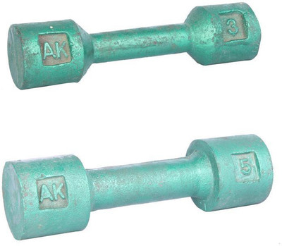 

Royal 3 Kg 1 Pc Casting Dumbell with 5 Kg 1 Pc Casting Dumbell Fixed Weight Dumbbell(8 Kg), Colored