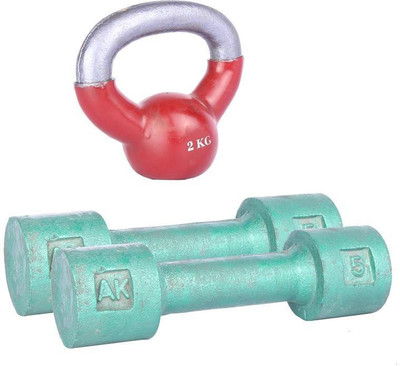 

Royal 5 Kg 2 Pc Casting Dumbell with 2 Kg 1 Pc Kettle Bell Gym & Fitness Kit