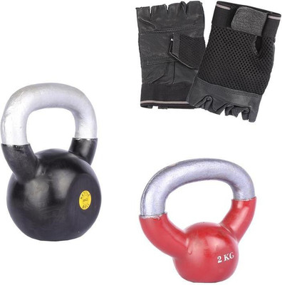 

Royal 2 Kg 1 Pc Kettle Bell with 8 Kg 1 Pc Kettle Bell Hand Gloves Gym & Fitness Kit