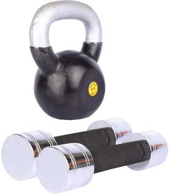 

Royal 2 Kg 2 Pc Chrome Dumbell with 8 Kg 1 Pc Kettle Bell Gym & Fitness Kit