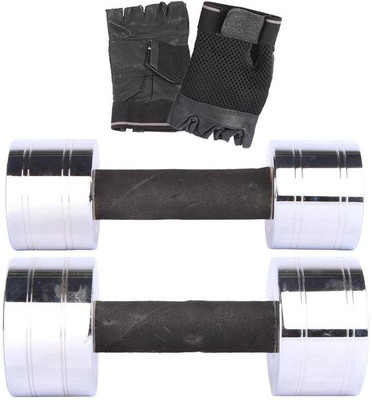 

Royal 5 Kg 1 Pc Chrome Dumbell with 7.5 Kg 1 Pc Chrome Dumbell Hand Gloves Gym & Fitness Kit
