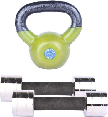 

Royal 2.5 Kg 2 Pc Chrome Dumbell with 4 Kg 1 Pc Kettle Bell Gym & Fitness Kit
