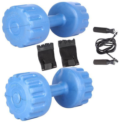 

Royal 4 Kg 1 Pc PVC Dumbell with 5 Kg 1 Pc PVC Dumbell Skipping Rops & Hand Gloves Gym & Fitness Kit