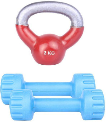 

Royal 1 Kg 2 Pc PVC Dumbell with 2 Kg 1 Pc Kettle Bell Gym & Fitness Kit