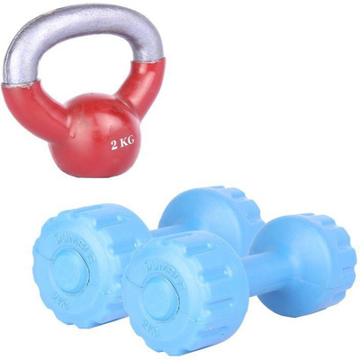 

Royal 2 Kg 2 Pc PVC Dumbell with 2 Kg 1 Pc Kettle Bell Home Gym Combo(0 - 20 kg)