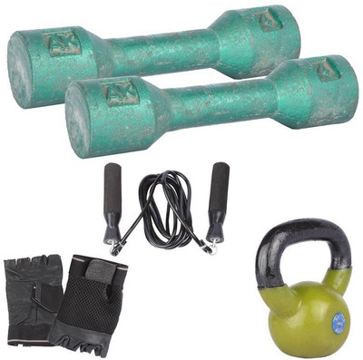 

Royal 4 Kg 2 Pc Casting Dumbell with 4 Kg 1 Pc Kettle Bell Gym & Fitness Kit