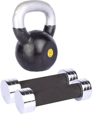 

Royal 1 Kg 2 Pc Chrome Dumbell with 8 Kg 1 Pc Kettle Bell Gym & Fitness Kit