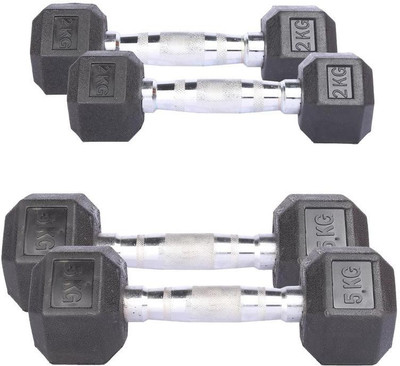 

Royal 2 Kg 2 Pc Hexa Gonal Dumbell with 5 Kg 2 Pc Hexa Gonal Dumbell Gym & Fitness Kit