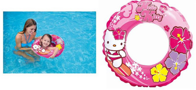 

GLS Inflatable 24 Inch Swimming Safety Tube Inflatable Pool Accessory(Multicolor)