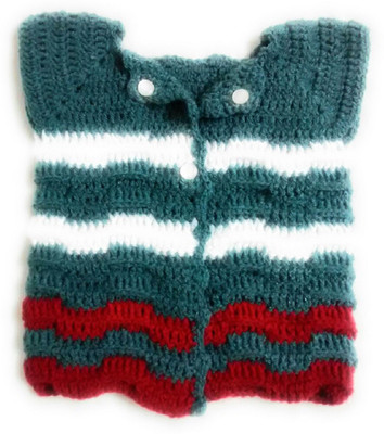 

NewJainTraders Sleeveless Woven Baby Girl's Jacket, Grey;white & red