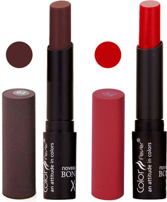 

Color Fever Coffee Creamy Matte Offer Lipstick Set-02-09(Coffee, Red, 7 g)