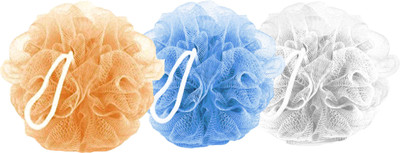 

One Personal Care Loofah(Pack of 3), Blue;orange;white