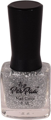 

perpaa Top Coat Nail Enamel Silver Sparkle glitz