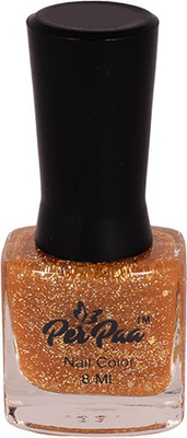 

perpaa Top Coat Nail Enamel Gold Glitzy