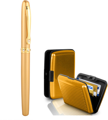 Giftvenue Designer Golden Finish Pen Gift Set(Pack of 2)