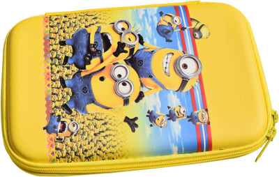 

13-HI-13 Cartoon Character Art Polyester Pencil Box(Set of 1, Multicolor)