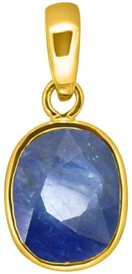 TEJVIJ AND SONS 3.25 Ratti natural blue sapphire neelam pendent ashthadhatu with gold plated for men & women… Gold-plated Sapphire Metal Pendant