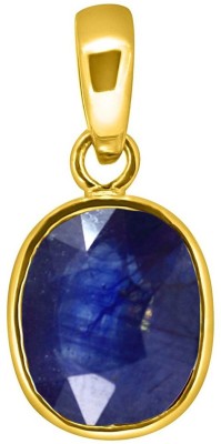 TEJVIJ AND SONS 3.25 Ratti neelam pendent ashthadhatu with gold plated for men & women… Gold-plated Sapphire Metal Pendant