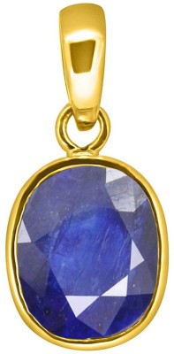 TEJVIJ AND SONS 5.25 Ratti natural inderneelam pendent ashthadhatu with gold plated for men & women… Gold-plated Sapphire Metal Pendant