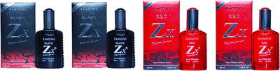 

Ramsons Red and Black ZX Perfume 30ML Each (Pack of 4) Eau de Parfum - 120 ml(For Men & Women)