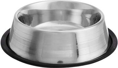 

Tradesk Bog bowl Silver Round Steel Pet Bowl(200 ml Silver)