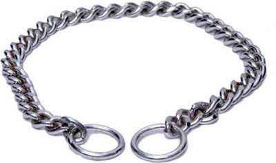 Foodie Puppies Dog Choke Chain Collar(35 - 50 cm, Silver) available at flipkart for Rs.194