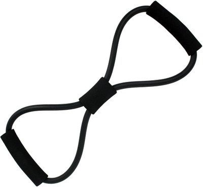

QUINERGYS ® Bean Black - Resistance Exercise Band - Stretch Fitness Band Figure 8 Exercise Cords For Yoga Fitness Workout Resistance Tube(Black)
