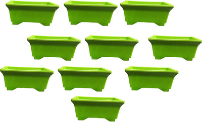 

SHOPTICO Plant Pot Plant Container Set(Pack of 10, Plastic)