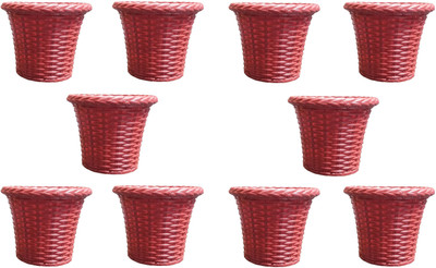 

SHOPTICO Plant Pot Plant Container Set(Pack of 10, Plastic)
