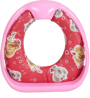 

NHR Cushioned Potty Training Seat with Baby Print n Handle Bars (Pink) Potty Seat(Pink)