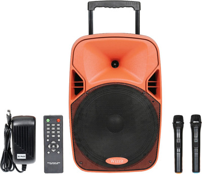 wizzit Heavyduty 12 Inch Professional Karaoke Bluetooth PA System Portable Rechargeable Trolley Speaker with 2 Wireless Microphone, Remote Control, FM Radio, AUX/TF/USB # 100W Outdoor PA System(100 W) available at flipkart for Rs.7999