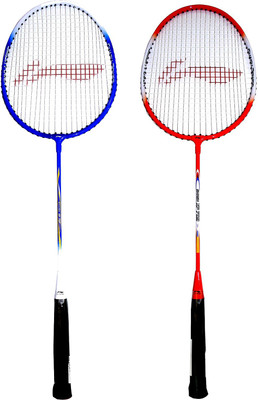 

Li-Ning Beginner's Badminton Racquet Set of 2 (Blue + Red) Blue, Red Strung Badminton Racquet(G4 - 3.25 Inches, 150 g)