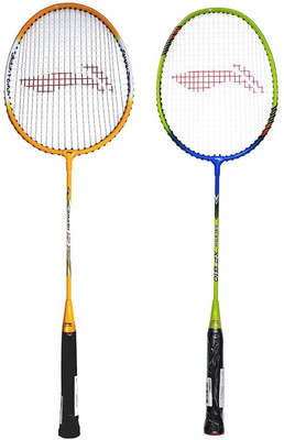 

Li-Ning Beginner's Badminton Racquet Set of 2 (Yellow + Green/Blue) Yellow, Green Strung Badminton Racquet(G4 - 3.25 Inches, 150 g), Green;yellow