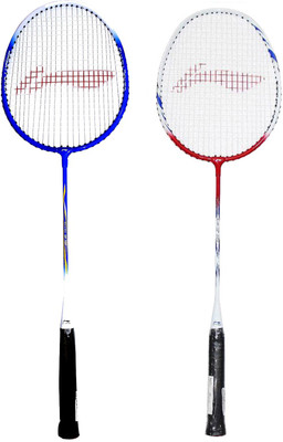 

Li-Ning Beginner's Badminton Racquet Set of 2 (Blue + Red/White) Blue, White Strung Badminton Racquet(G4 - 3.25 Inches, 150 g)