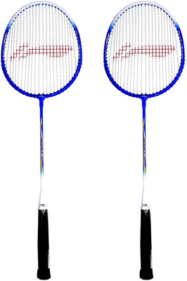 

Li-Ning Beginner's Badminton Racquet Set of 2 (Blue + Blue) Blue Strung Badminton Racquet(G4 - 3.25 Inches, 150 g)