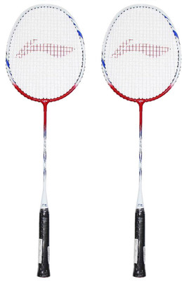 

Li-Ning Beginner's Badminton Racquet Set of 2 (Red/White + Red/White) White Strung Badminton Racquet(G4 - 3.25 Inches, 150 g)