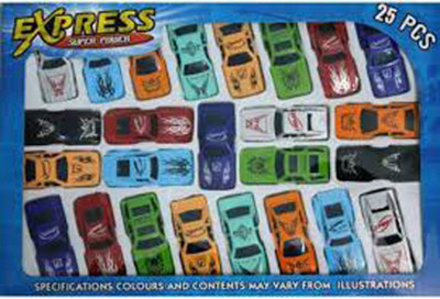 

Drivya DRIVYA-Express 25 Pc car toy set for kids(Multicolor)