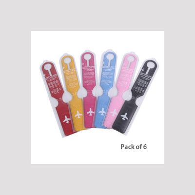 

Store2508 Luggage Tags (Mixed Colours, Pack of 6) Luggage Tag(Multicolor)