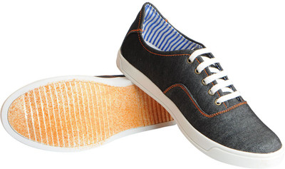 

FAUSTO Canvas Trendy Sneakers For Men(Black