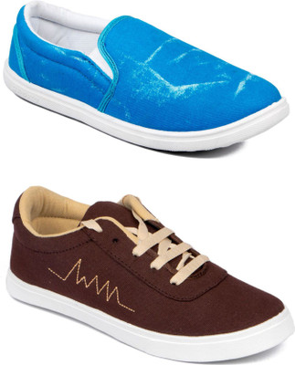 

Asian Men Casual & Running Shoes Combo Pack of 2 Canvas Shoes For Men(Multicolor
