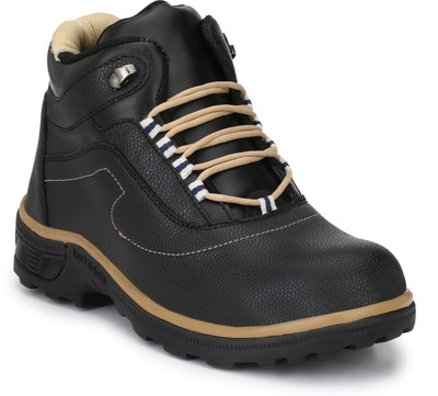 

Kavacha Kavacha Steel Toe Safety Shoe, S5 Boots For Men(Black