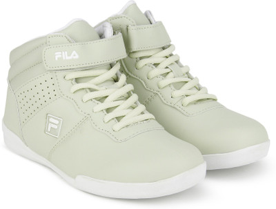 

Fila MISHA Mid Sneakers For Women(Green, Bei