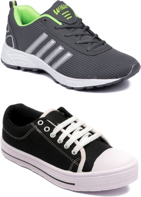 

Asian Men Casual & Running Shoes Combo Pack of 2 Running Shoes For Men(Grey, Multicolor